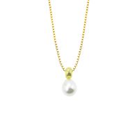 Collar Perla Oval Oro 18K