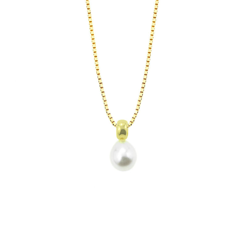 Collar Perla Oval Oro 18K