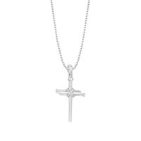Collar Cruz Doble Plata 925