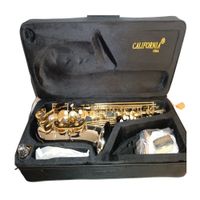 Saxo Alto California Niquelado Con Llaves Doradas