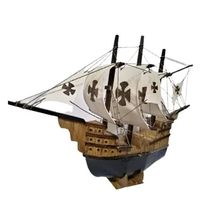 Barco Pirata De Madera Grande Queen Revenge Del Barbanegra velas en crema