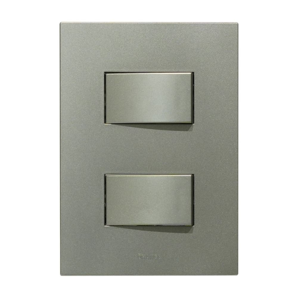 Placa Armada Orange: Interruptor Doble Matte Terra