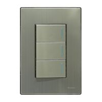 Placa Armada Orange: Interruptor Triple Acero Inoxidable
