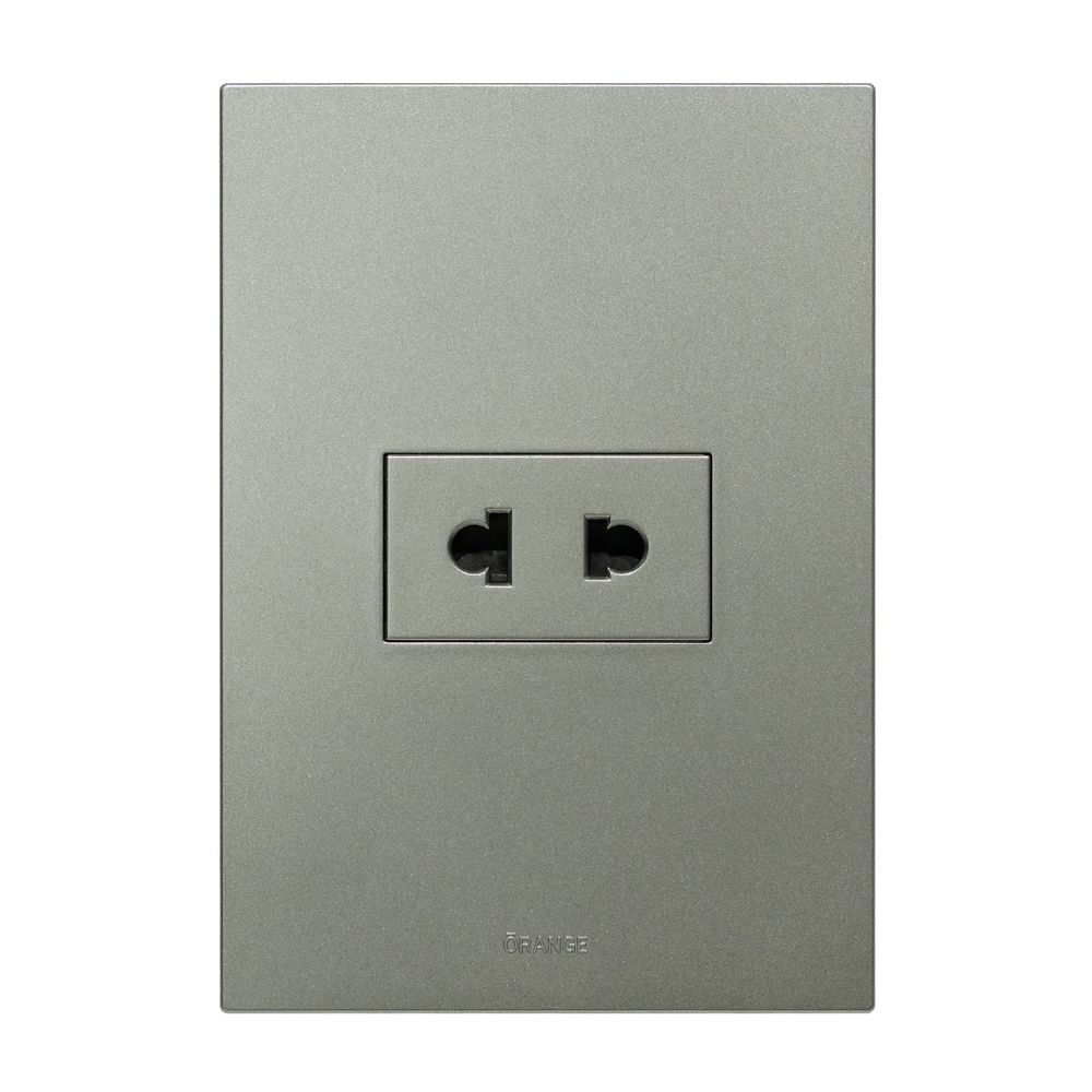 Placa Armada Orange: Tomacorriente Simple Universal Matte Terra
