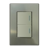 Placa Armada Orange: Conmutador Doble Acero Inoxidable