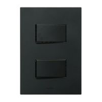 Placa Armada Orange: Interruptor Doble Matte Negro