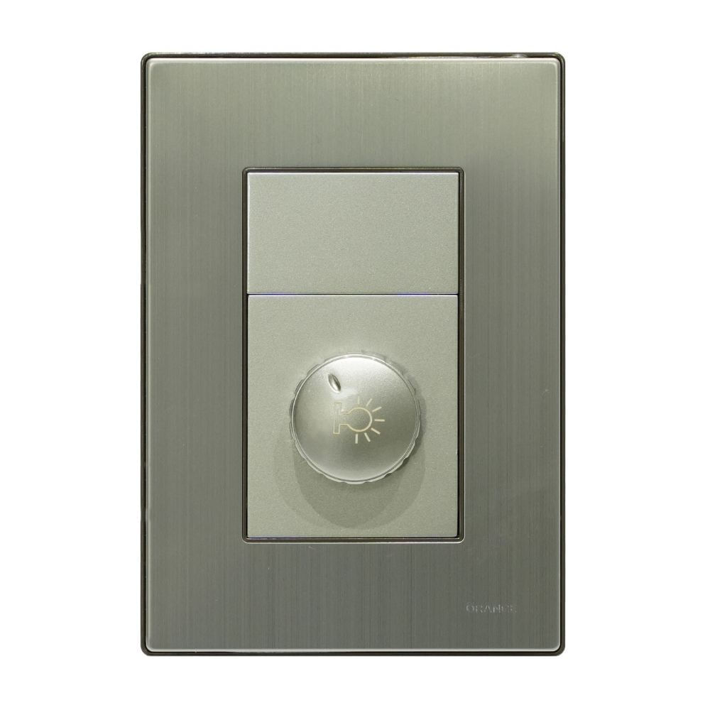 Placa Armada Orange: Interruptor Dimmer Acero Inoxidable