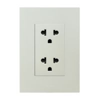 Placa Armada Orange: Tomacorriente Doble Universal Matte LT Blanco