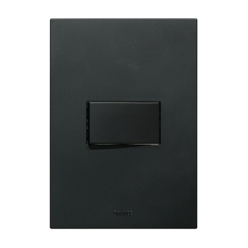Placa Armada Orange: Conmutador Simple Matte Negro