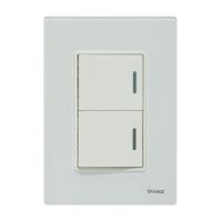Placa Armada Orange: Conmutador Doble Vitro Blanco