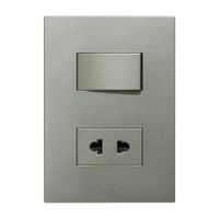 Placa Armada Orange: Interruptor + Tomacorriente Matte Terra