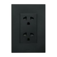 Placa Armada Orange: Tomacorriente Doble Universal Matte LT Negro