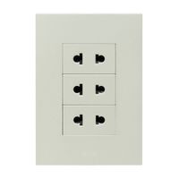 Placa Armada Orange: Tomacorriente Triple Universal Matte Blanco