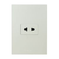 Placa Armada Orange: Tomacorriente Simple Universal Matte Blanco