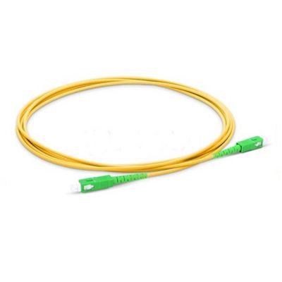 Cable patch cord de fibra optica OM3 3.0mm SC-SC APC 9/125 5 Metros