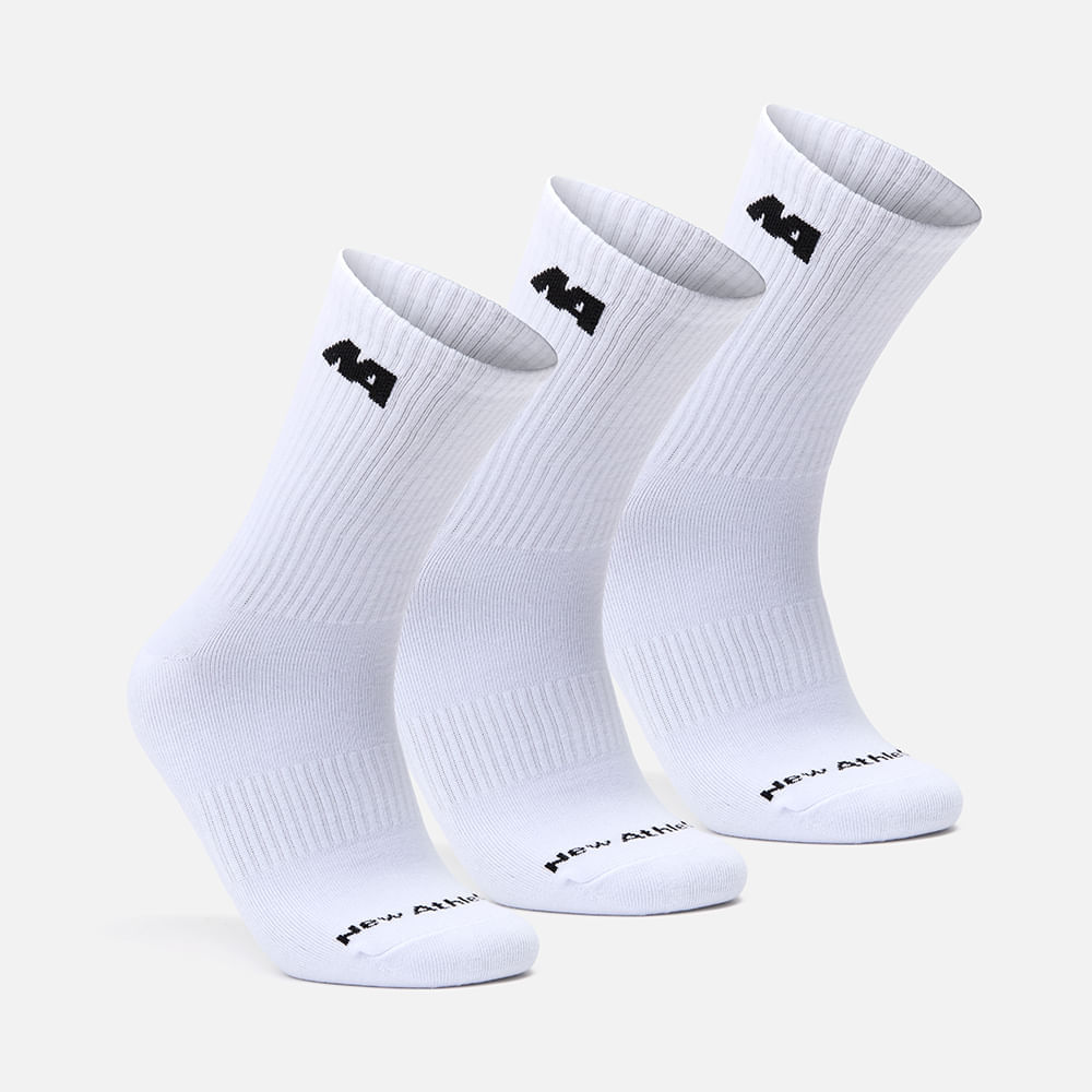 Medias Pack De 3 New Athletic Canillera48 Blanco Unisex