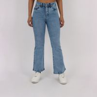 Jeans Mujer Jean Flare Push Up E Kayra Poblet CIELO