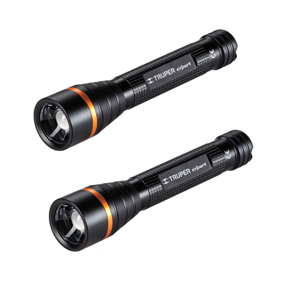 Linterna de aluminio LED, camping 235 lm, Truper pack 2