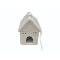 Adorno De Navidad Blanca Casa 9Cm