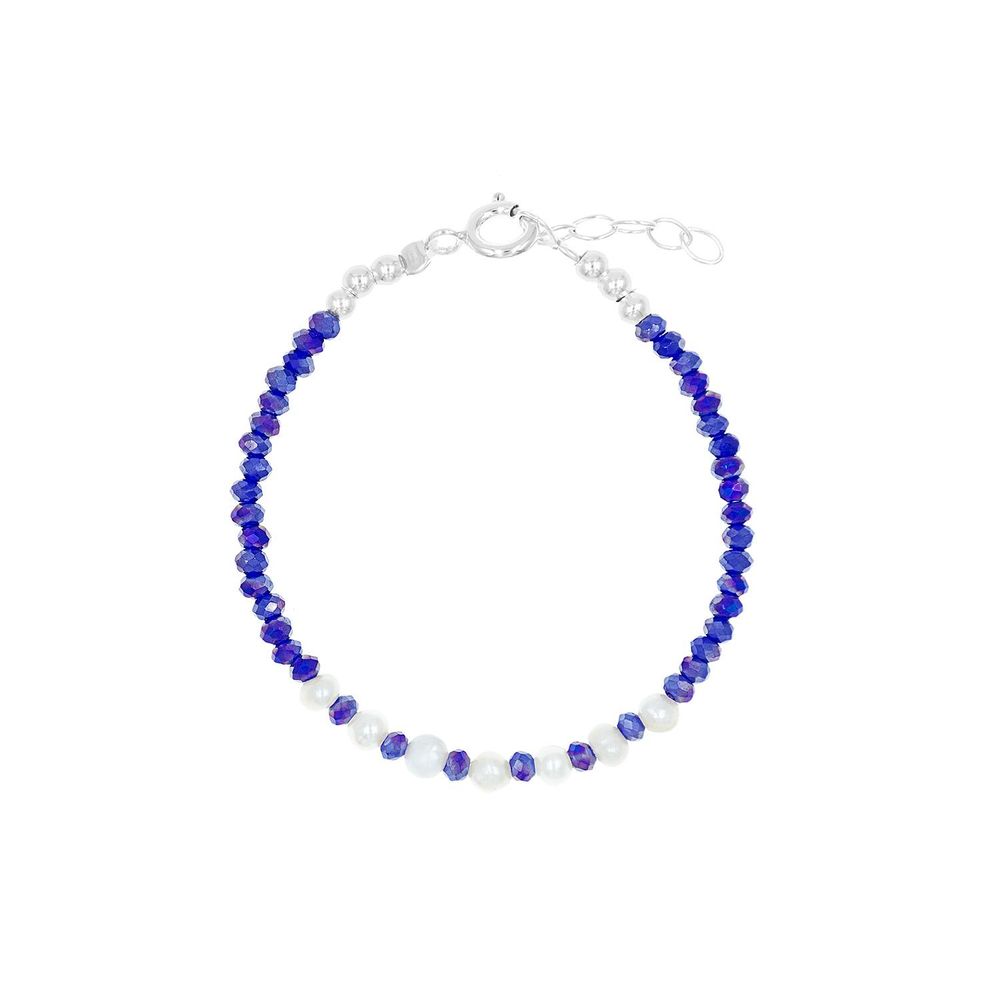 Pulsera Baliq Tornasol Con Perla Plata 925