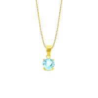 Collar Baliq Topacio Skyblue Oro 18K