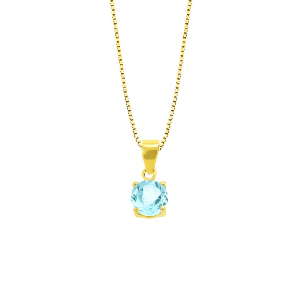 Collar Baliq Topacio Skyblue Oro 18K