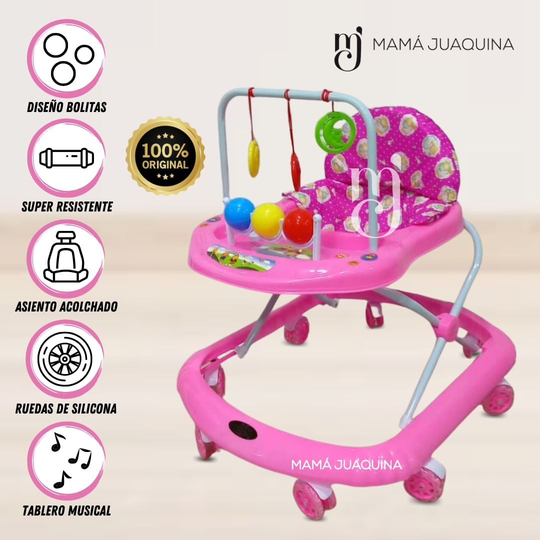 Andador Para Bebé «BOLITAS MAGICAS II » Rosa