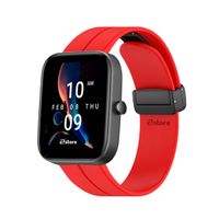 Correa Ardav Compatible Con Amazfit Bip 3 Pro Magnético Rojo