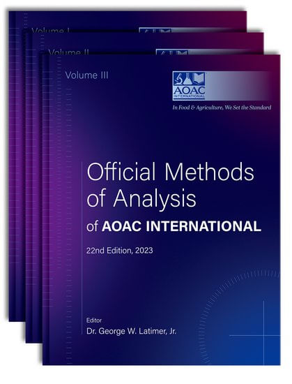 OFFICIAL METHODS OF ANALYSIS OF AOAC INTERNATIONAL - 2023 – (03 vol.)