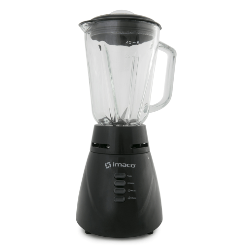 Licuadora Imaco 1.25L c/Vaso de Vidrio BL4125VN – Negro (MUNDO ELECTRONICO)
