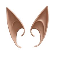Orejas elfo hada cosplay disfraz Halloween 12cm color piel oscura