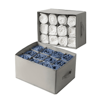 Organizador de Ropa Interior Plegable 12 Divisiones Gris