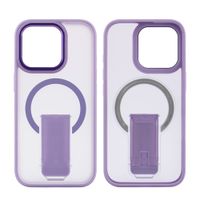 Case para iPhone 16 Pro, con Magsafe para carga inalámbrica con soporte, rígido, mate traslúcido morado