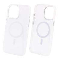 Case para iPhone 16 Pro Max, con MagSafe para carga inalámbrica, para accesorios magnéticos, rígido, mate traslúcido blanco