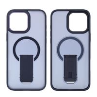 Case para iPhone 16 Pro Max, con soporte, para accesorios magnéticos, rígido, mate traslúcido azul