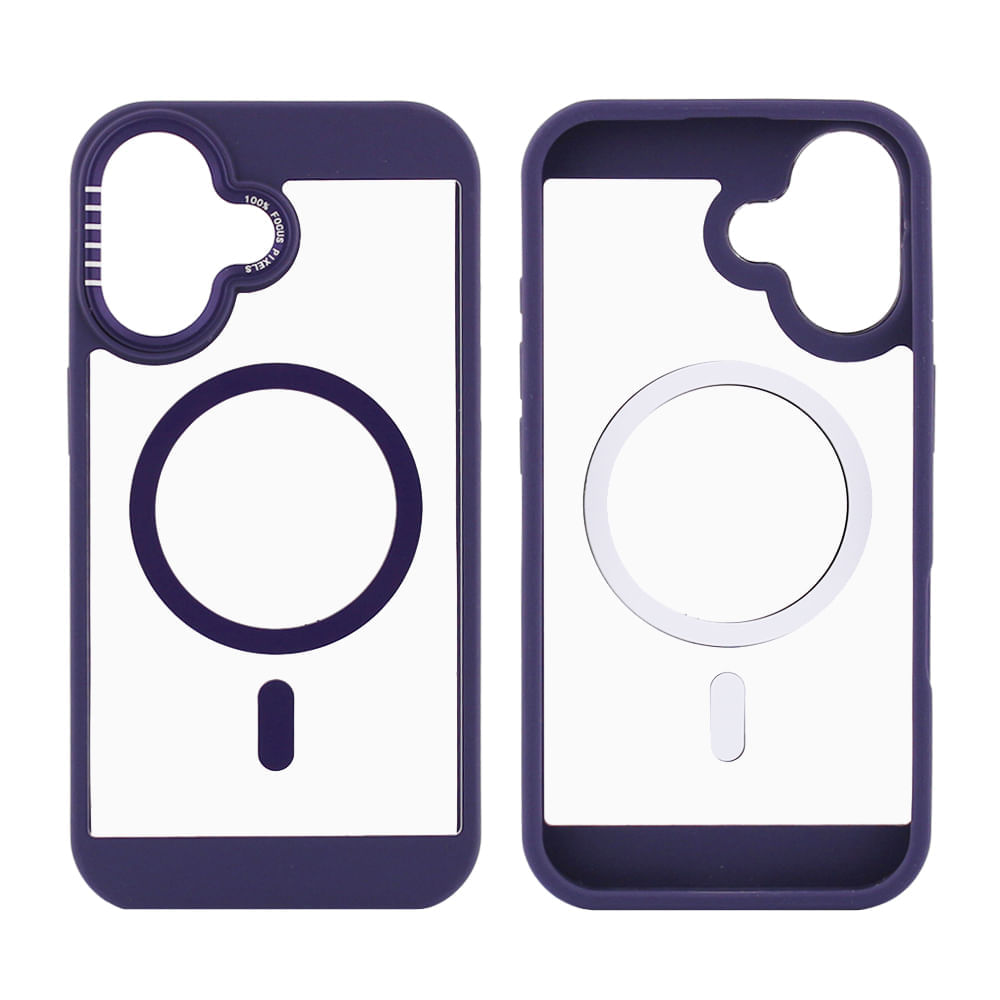 Case para iPhone 16, con MagSafe para carga inalámbrica, rígido, morado