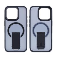 Case para iPhone 16 Pro, con soporte, para accesorios magnéticos, rígido, mate traslúcido azul