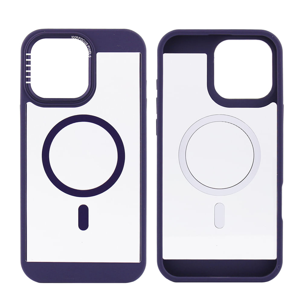 Case para iPhone 16 Pro Max, con MagSafe para carga inalámbrica, rígido, morado