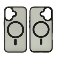 Case para iPhone 16, con MagSafe para carga inalámbrica, para accesorios magnéticos, rígido, mate traslúcido negro