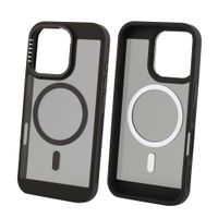 Case para iPhone 16 Pro, con MagSafe para carga inalámbrica, rígido, mate traslúcido negro