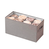 Organizador de Ropa Interior Plegable 8 Divisiones Gris