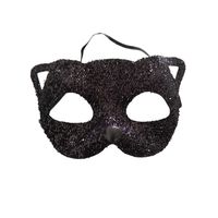Antifaz máscara de gata negro estilo máscara veneciana disfraz Halloween
