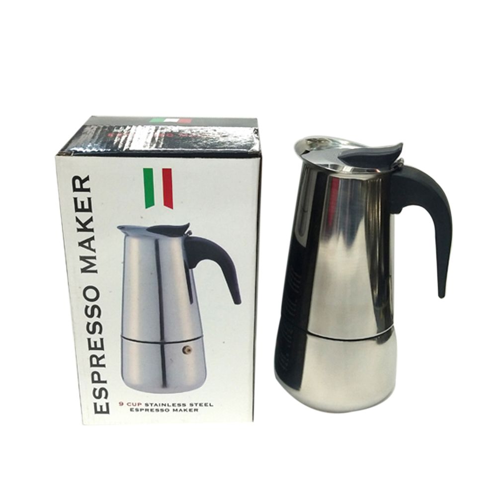 Cafetera Italiana P9 Tazas Acero Inoxidable Espresso Maker