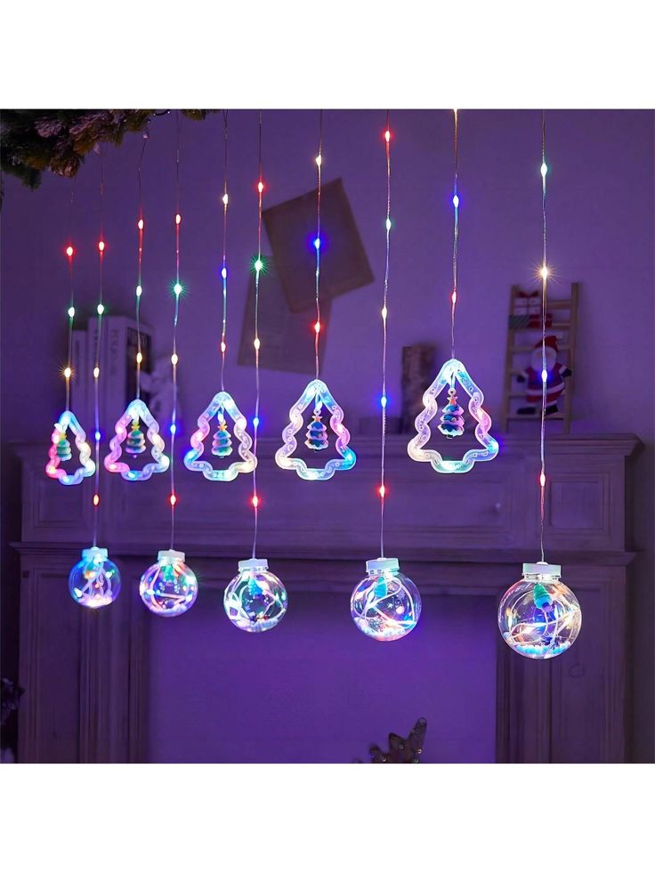 Luces LED bola Colgantes Navidad Interior/Exterior Decorativas Luz Cálida Para Patio (MUNDO ELECTRON