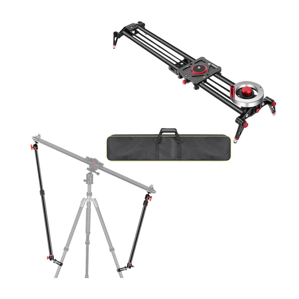 Slider Neewer Manual de Fibra de Carbono de 80cm + Brazo Estabilizador