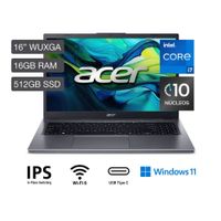 Portátil Acer Aspire Lite Intel® Core™ i7 1255U, 16 GB de RAM, 512 GB de SSD, 16""
