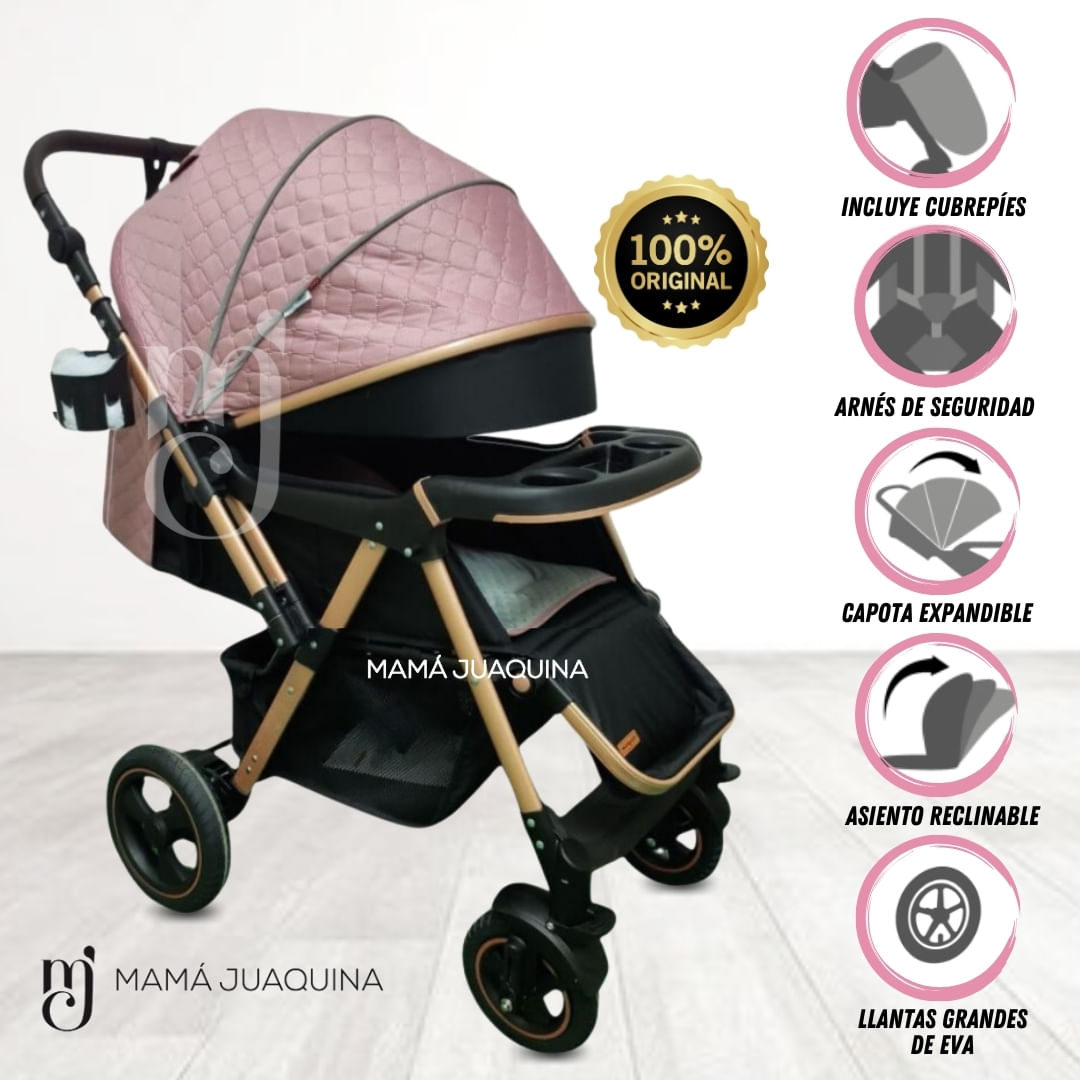 Coche Cuna de Lujo «GENTIEN » Edición Limitada Pink