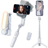 Estabilizador Gimbal de Cardán Q09 para celulares Blanco