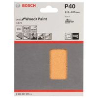 Lija para Orbital 1/4 Pliego Grano 40 10 und Bosch 2608.607.455-000