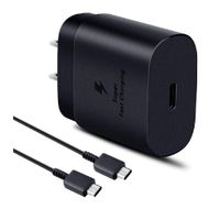 Cargador 25W carga super rapida-Tipo C  Cubo Negro